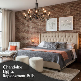 120V 7W chandelier bulb with torpedo tip delivering candle-like glow