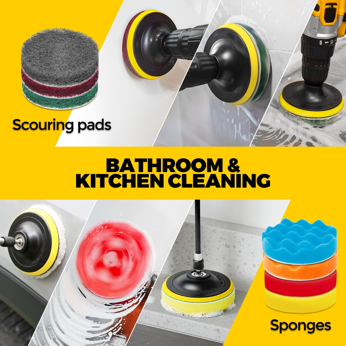 Holikme three scouring pads handle tough kitchen grime effectively.
