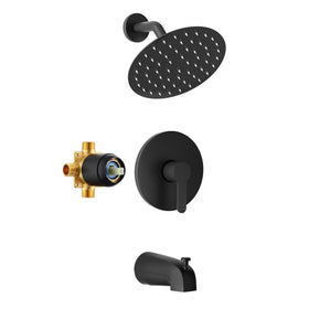 HoliSpa 8-inch rainfall showerhead for wide, luxurious coverage.