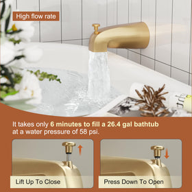 HoliSpa anti-corrosion brushed gold finish stands up to humidity