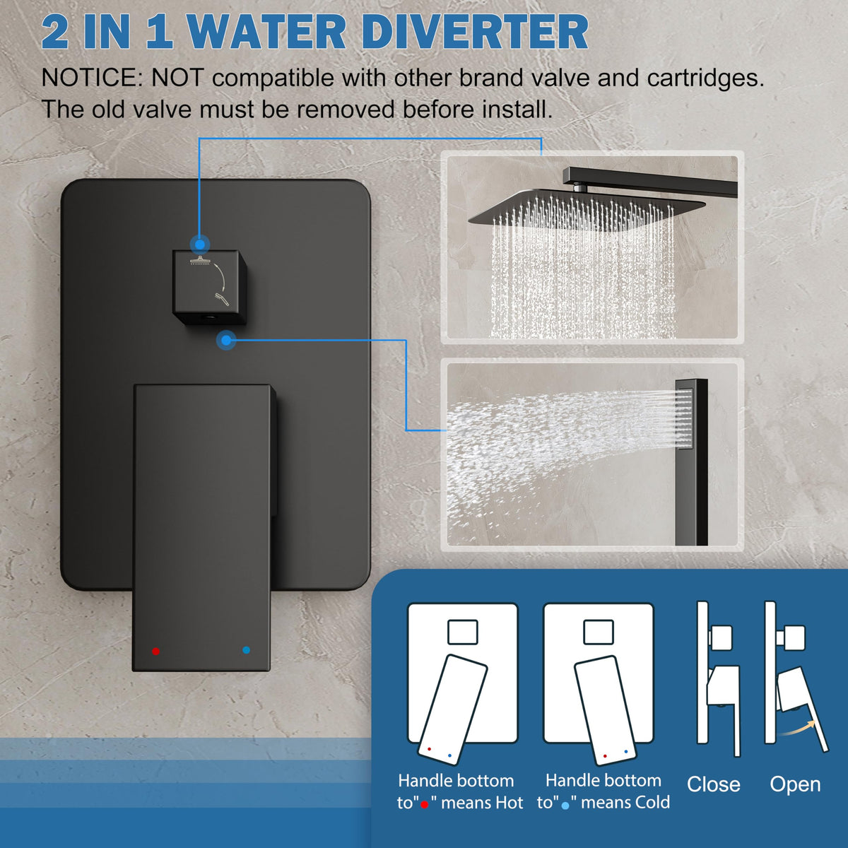 HoliSpa shower arm positions rainfall head for optimal coverage