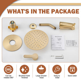 HoliSpa brushed gold bathroom faucet adds premium style to any bath