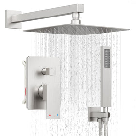 HoliSpa brushed-nickel 10inch rain showerhead for spa-like showers