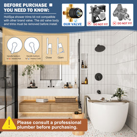 HoliSpa matte black finish for a modern bathroom look.