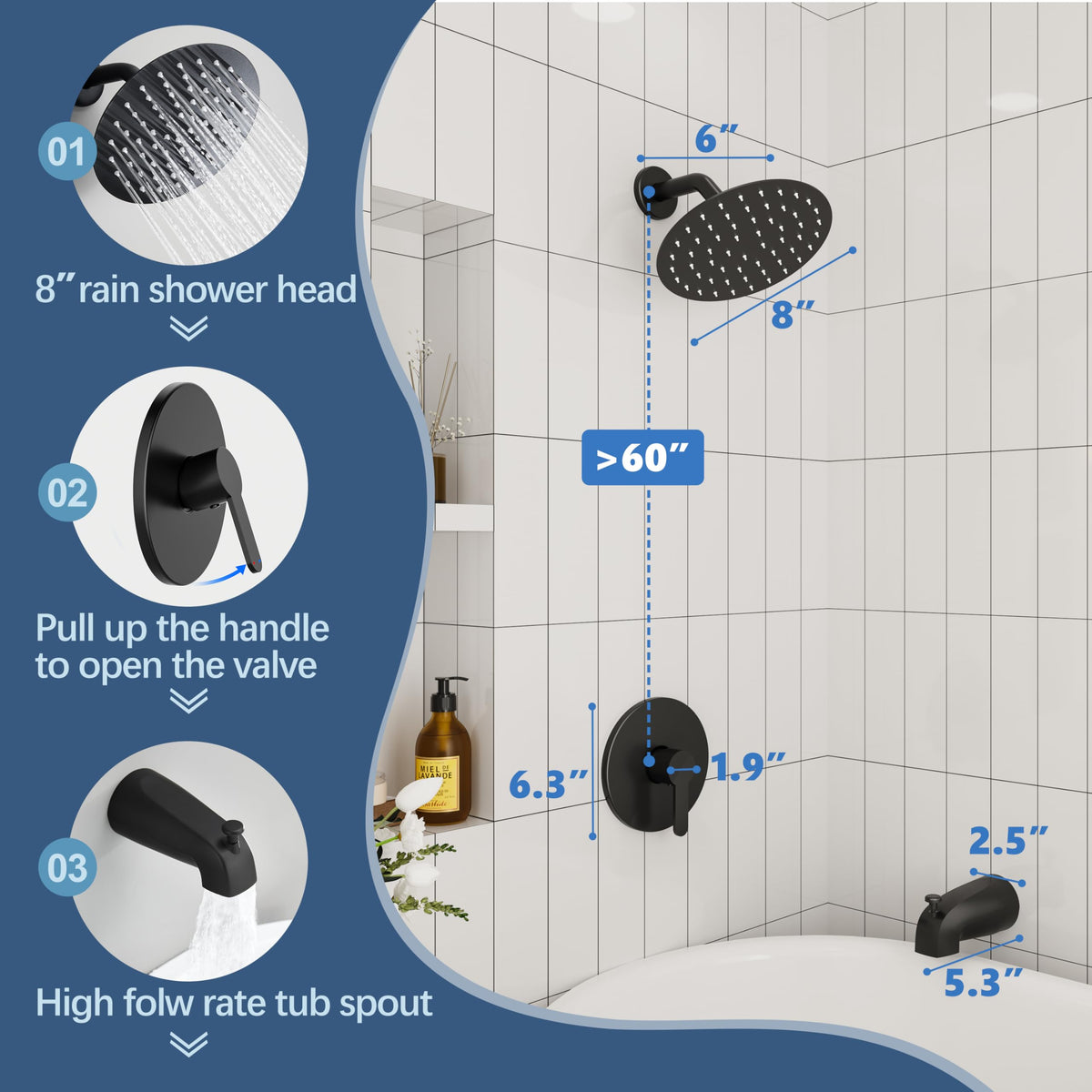 HoliSpa SUS304 metal construction resists corrosion and scratches.