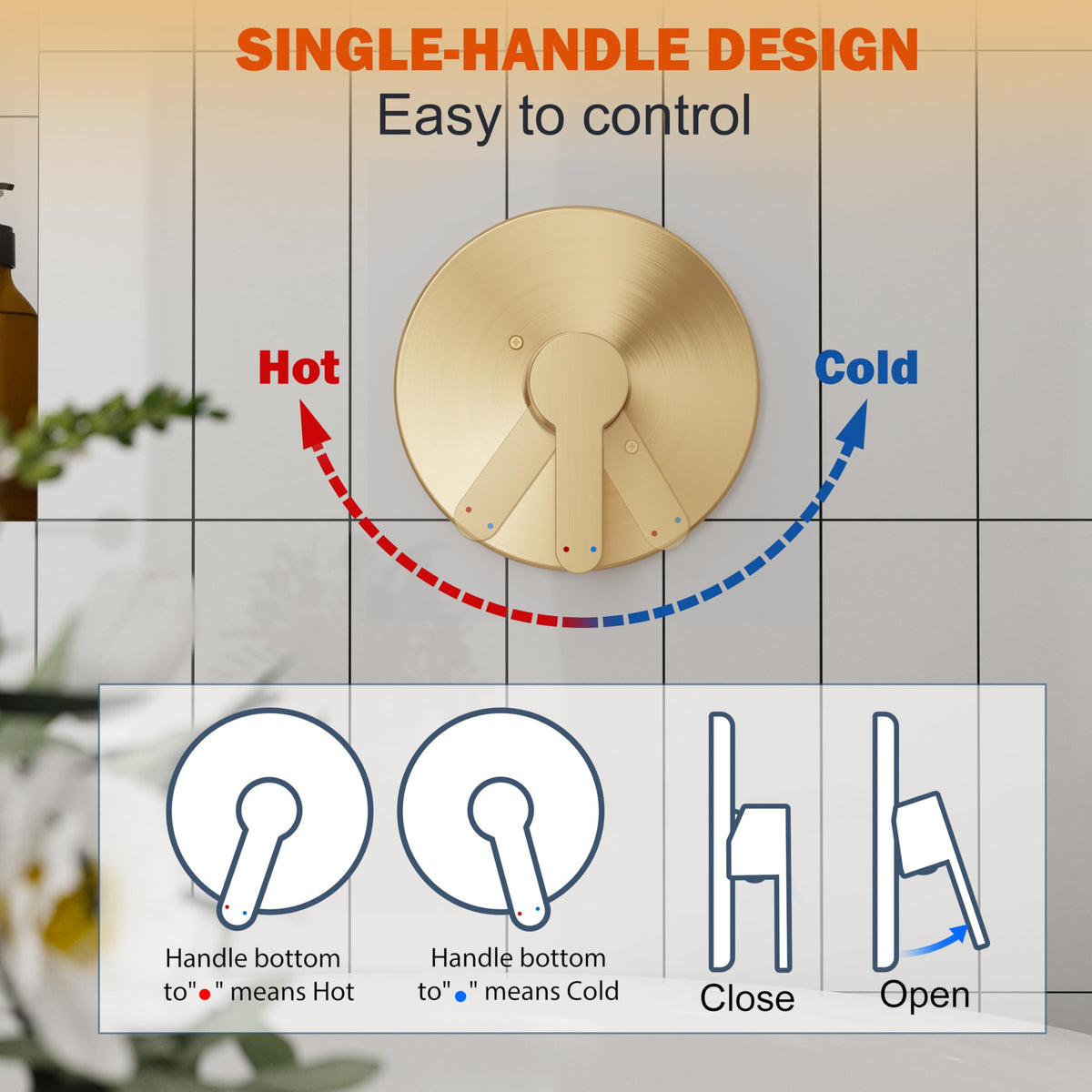 HoliSpa US-standard 1/2-inch plumbing connections for easy install