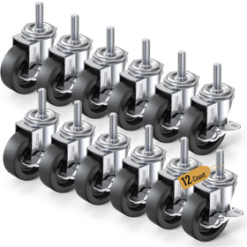 HOLKIE caster wheels 3inch set12 locking casters for sturdy, mobile storage.