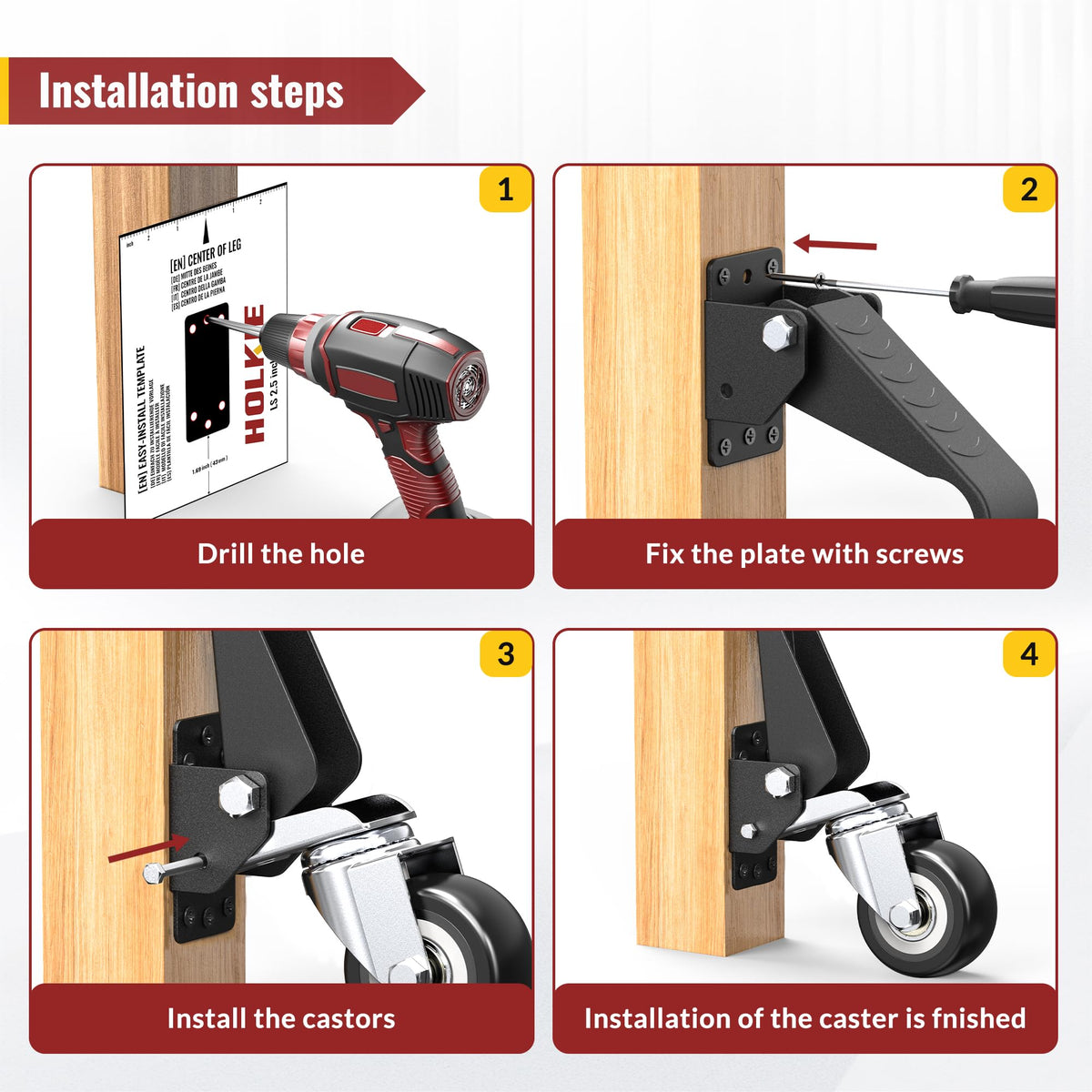 Side-mount design facilitates fast, easy installation on workbenches.