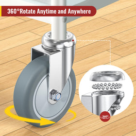 HOLKIE stem caster wheels easy installation by hand or hammer