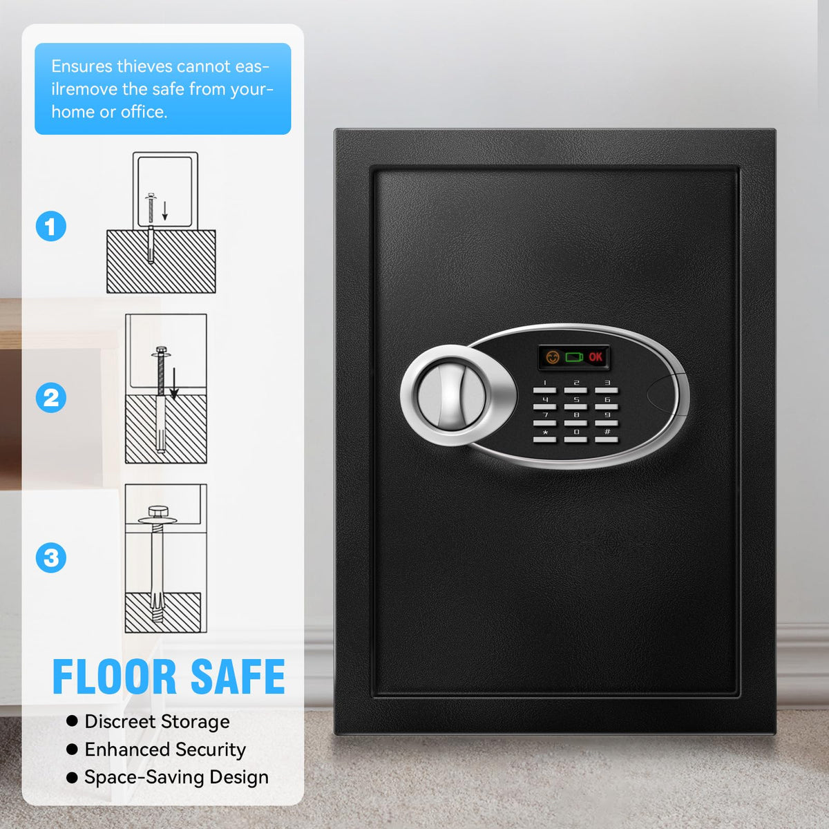 HOLOJOY home office storage setup for valuables and papers