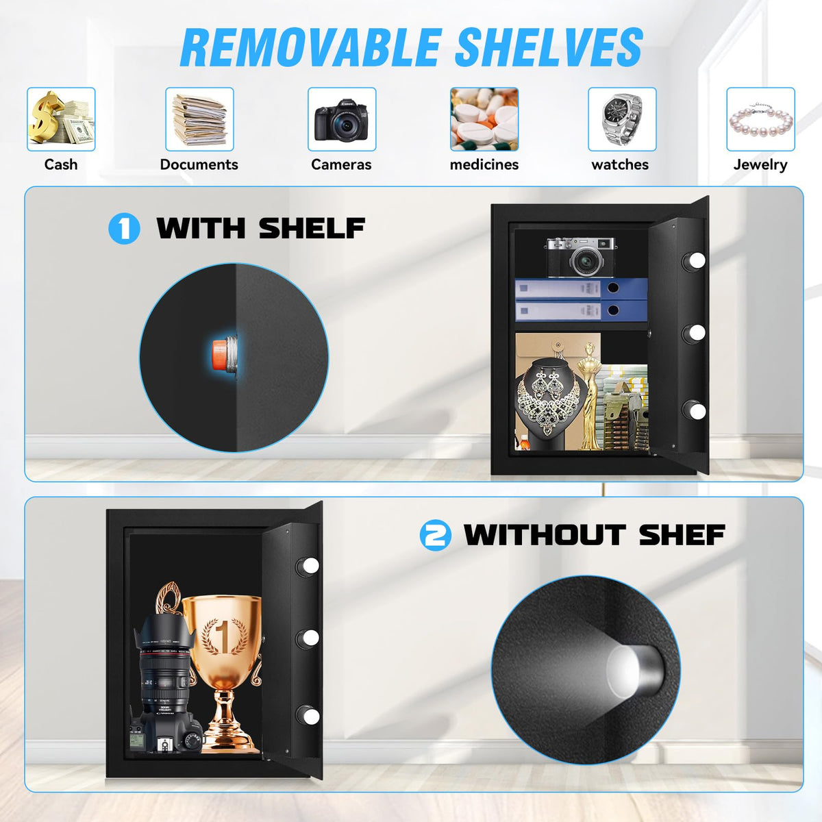 HOLOJOY LED sensor light activates on unlock for visibility