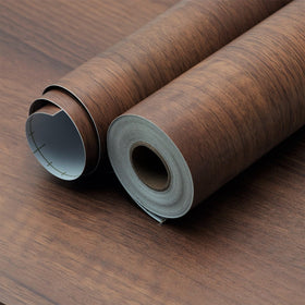 Holomey walnut wood wallpaper grid-back aids precise measuring during installation