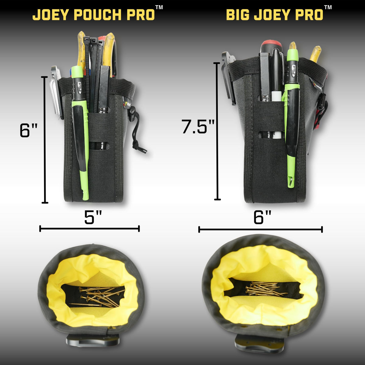 Holstery Big Joey Pro USA-made back plate for durability.