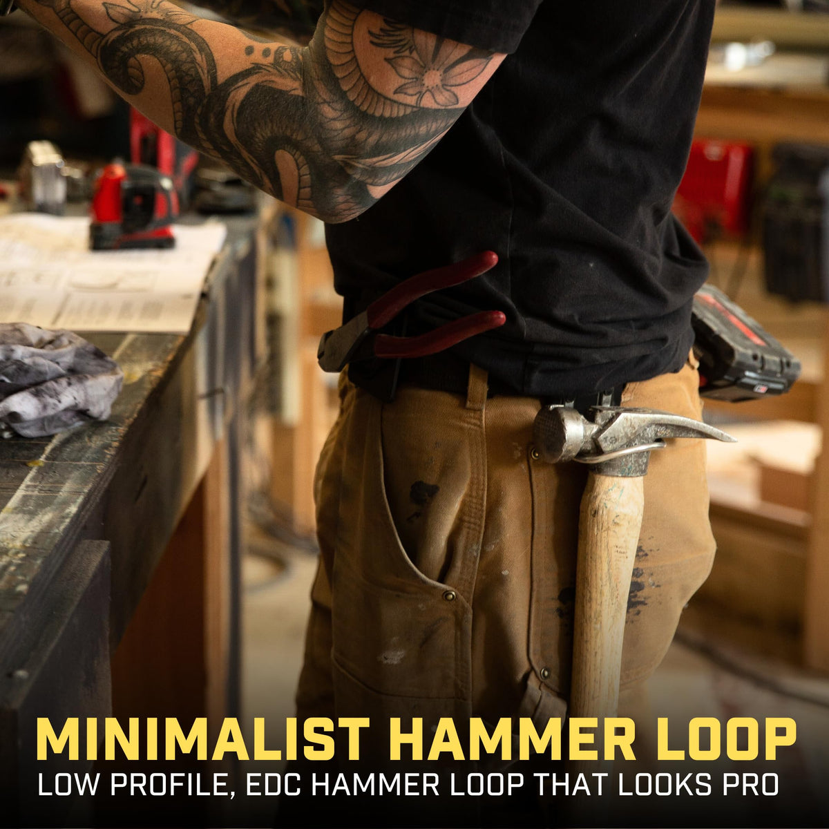Holstery HammerMaster clip-on design fits belts and straps for fast tool access.
