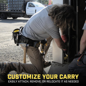 Holstery HammerMaster low-profile design maintains professional look.