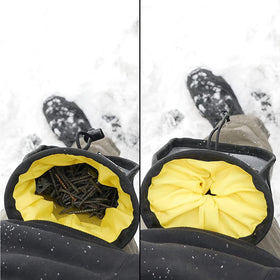 Holstery Joey Pouch Pro on job site keeps essentials organized.