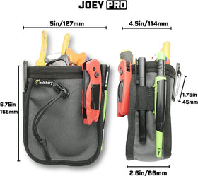 Joey Pouch Pro wide opening supports nails and screws at hand.