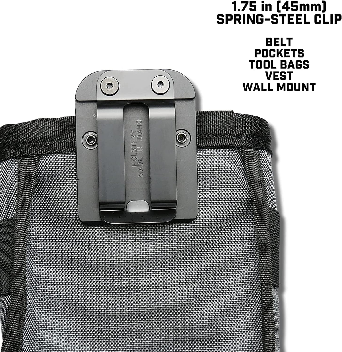 Holstery Joey Pouch Pro yellow interior improves visibility of contents.