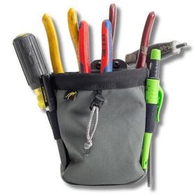 Holstery Joey Tool Belt Bag clip-on closeup showing quick-access belt clip