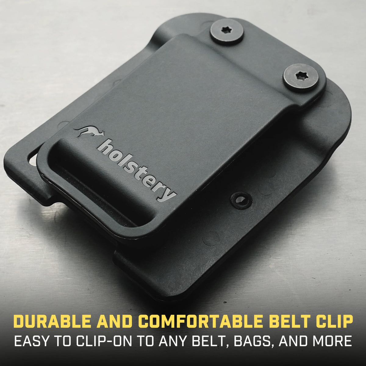 Holstery MagMaster low-profile belt clip fits belts up to 1.75 inches