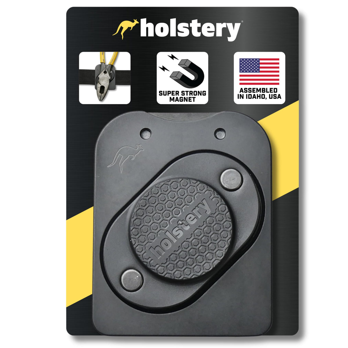 Holstery MagMaster Pro belt clip in action, keeping tools within easy reach