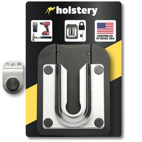 Holstery PinPal Pro gravity-lock holster secures tools for rapid access on site.