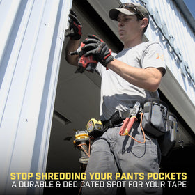Holstery TapeMaster protects pants pockets while moving.