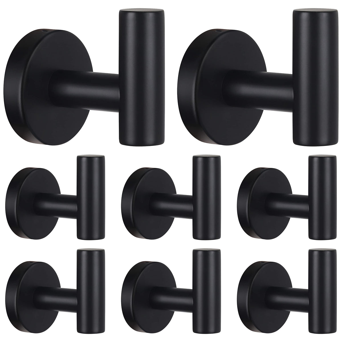 Homagic bathroom robe hook wall mount with durable matte black finish for towels