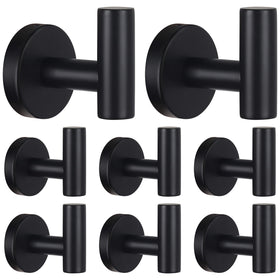 Homagic bathroom robe hook wall mount with durable matte black finish for towels