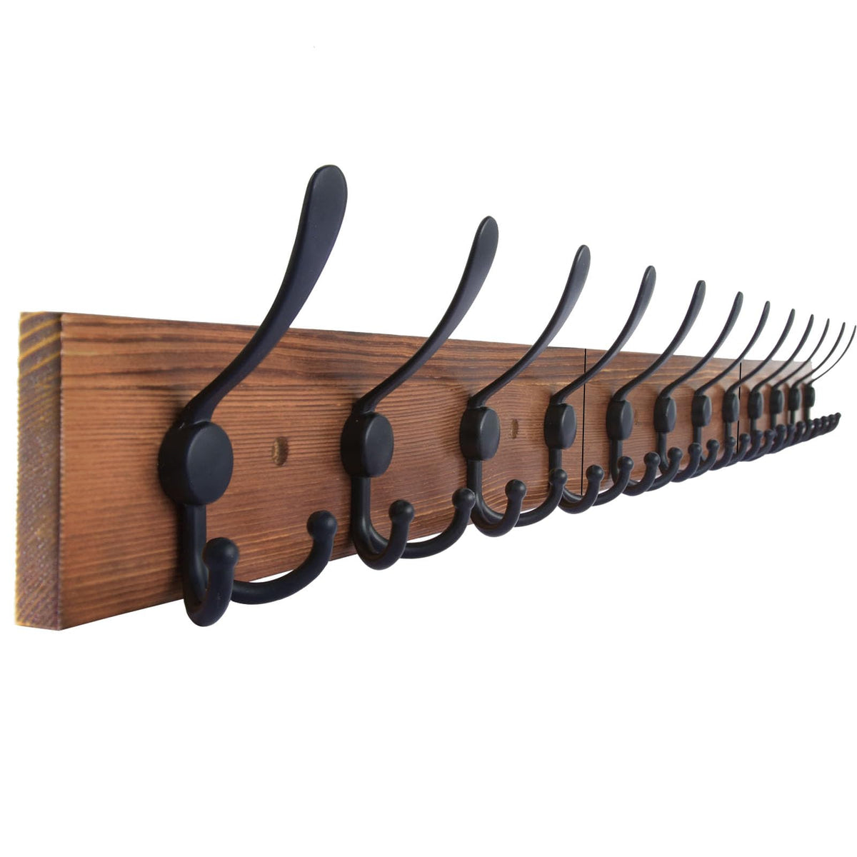 Homagic wall mount coat rack length shown for jackets and towels
