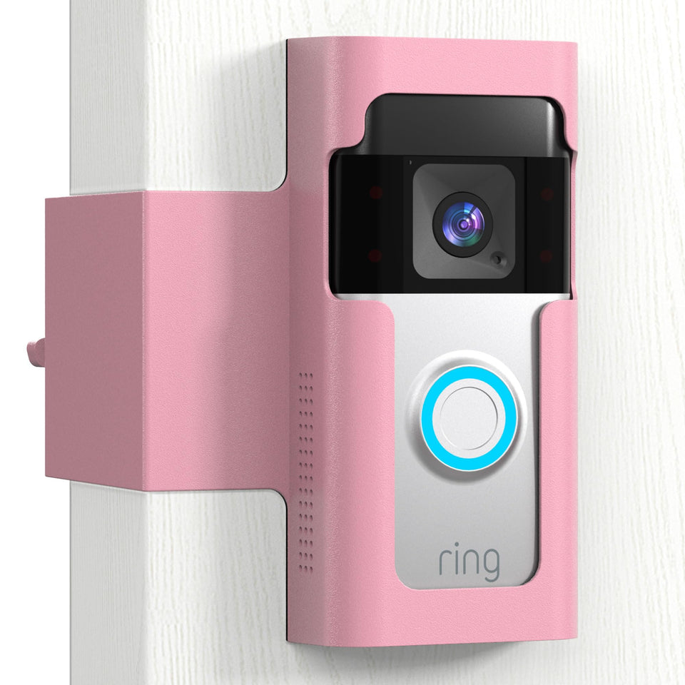 Homalor Ring Doorbell Mount pink for secure, no-drill installation.