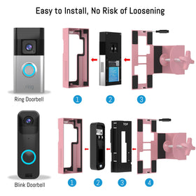 Homalor Ring Doorbell Mount stainless steel durability withstands outdoor use.