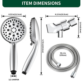 Homaqua eco-friendly ABS material keeps the handheld shower light and durable