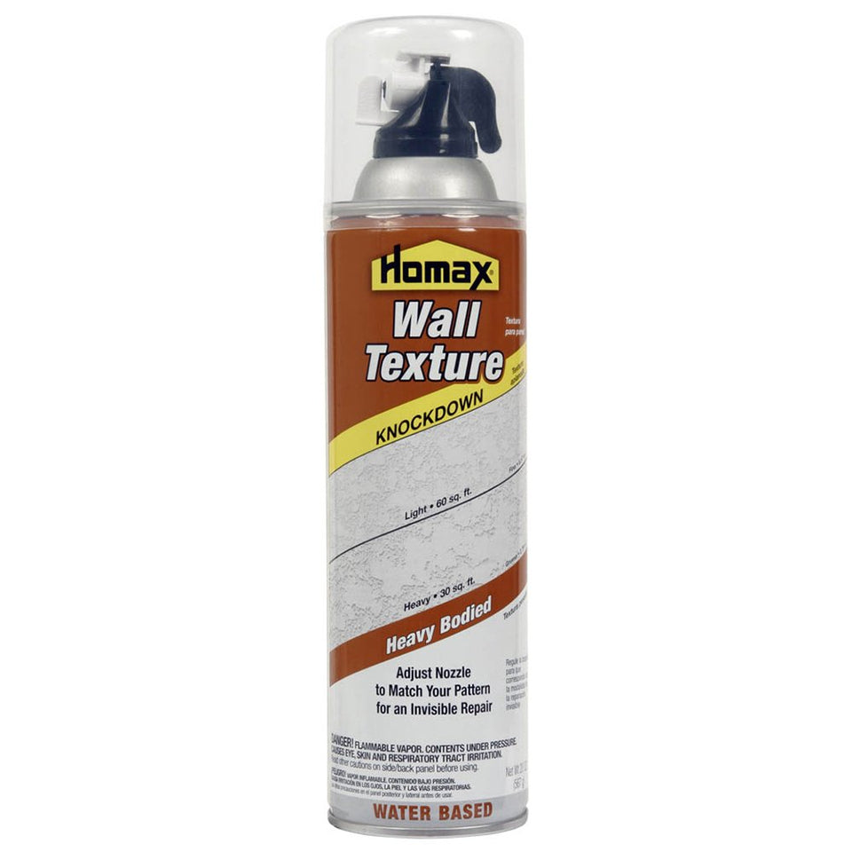 Homax aerosol wall texture knockdown for interior walls, easy spray and finish.