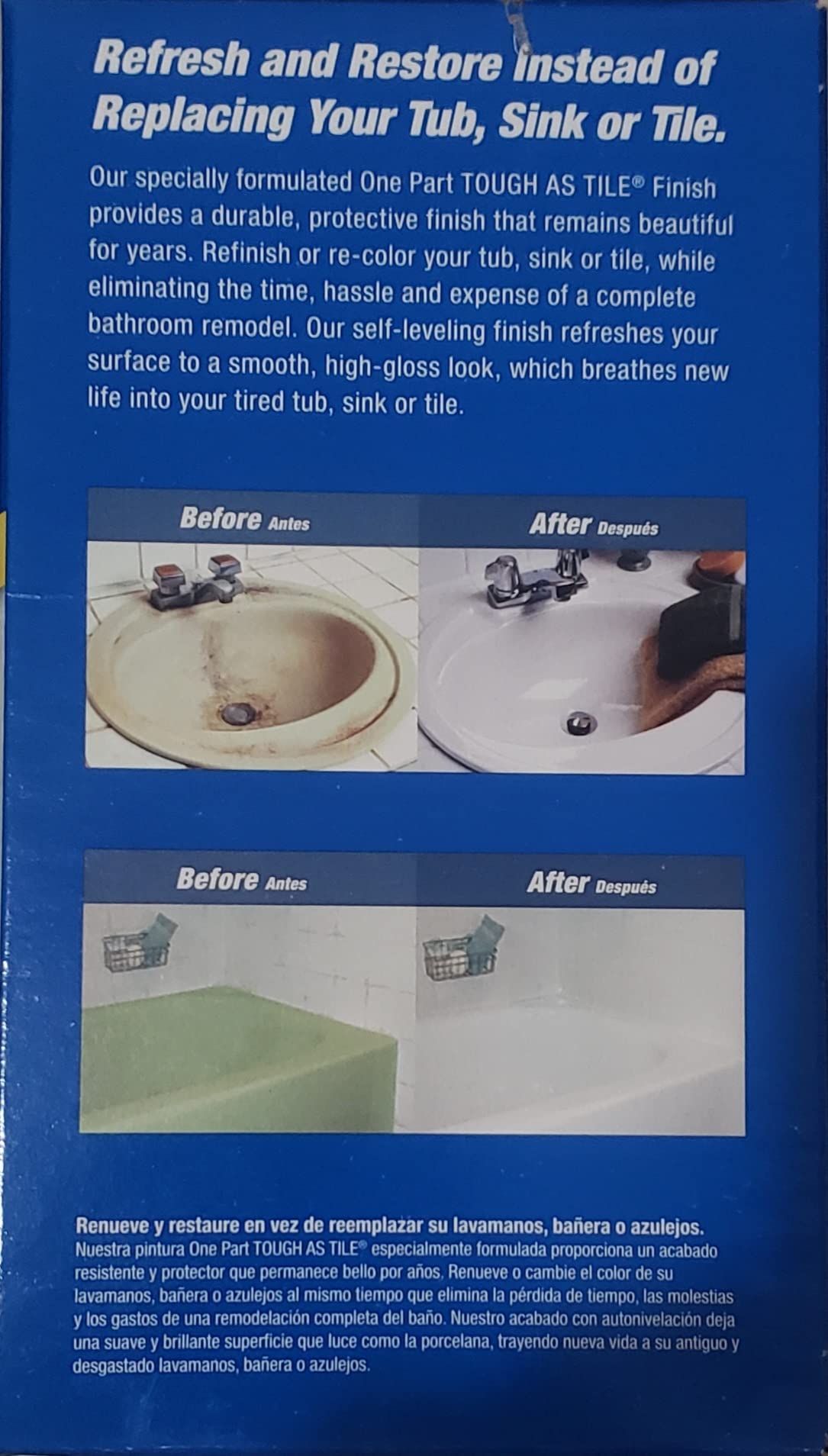 Homax brush-on white tub and tile paint ready for application on porcelain.