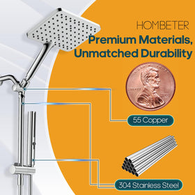 Hombeter 59-inch stainless steel hose offers flexible reach for rinsing kids or cleaning