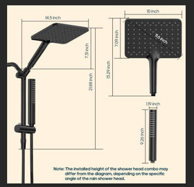 Hombeter dual shower head with water softener for hard water