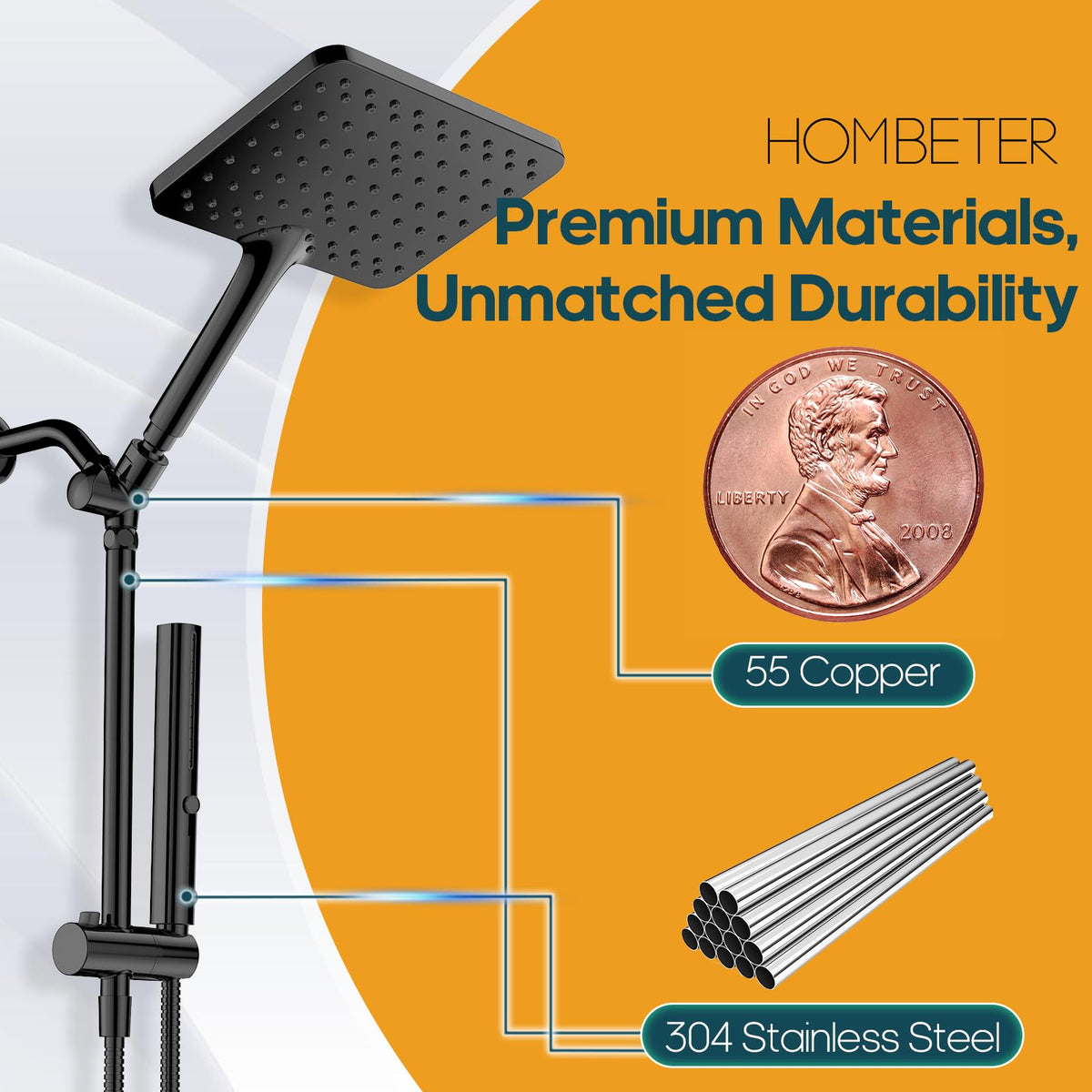 Hombeter handheld detachable sprayer for versatile rinsing and easy cleaning.