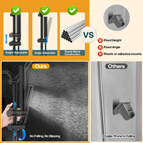 Hombeter stainless steel hose extends reach for baths and cleaning