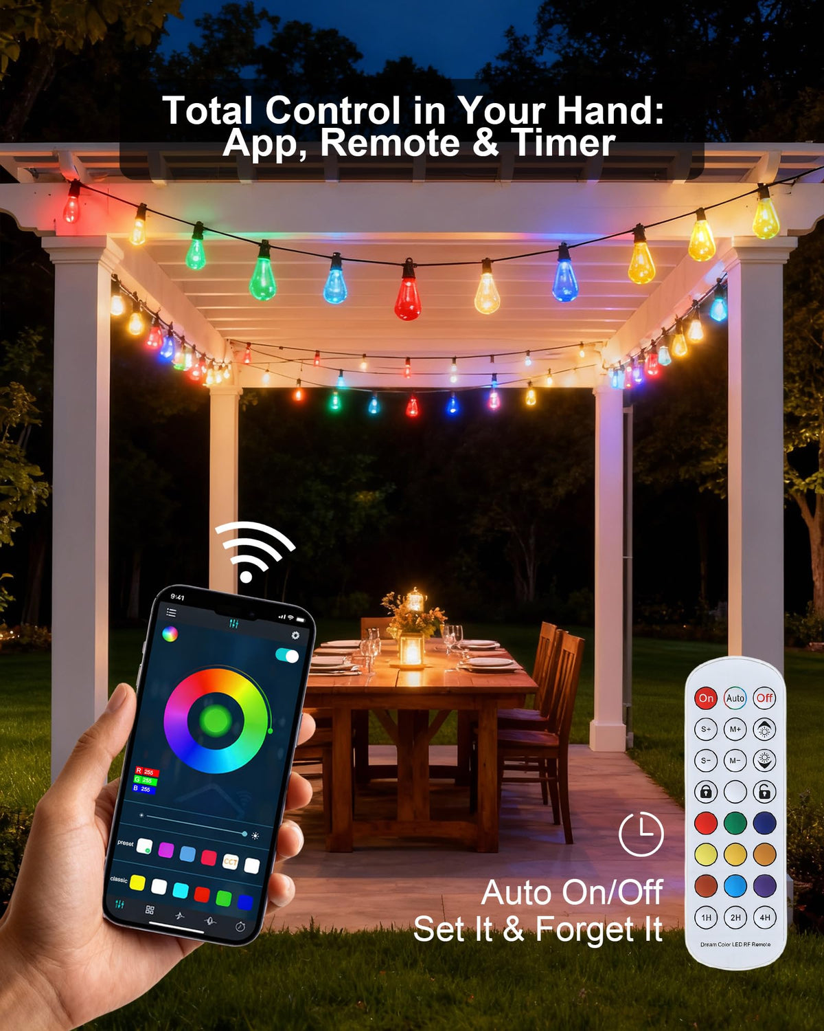 Homchy Bluetooth app control for flexible lighting scenes