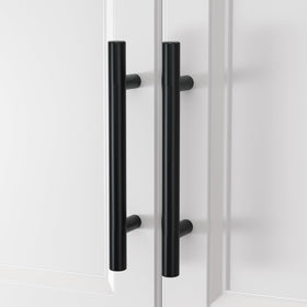 Homdiy five-inch length pulls provide balanced proportion for larger drawers.
