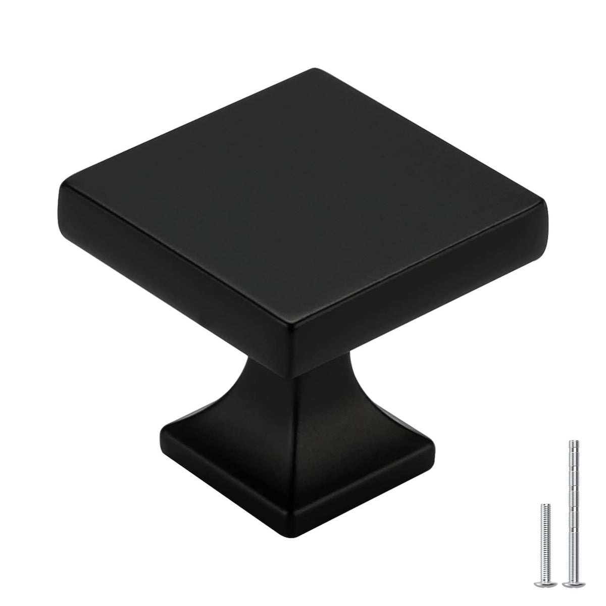 homdiy black square knob close-up showing matte finish ideal for modern cabinetry