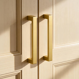 Homdiy brushed brass finish drawer pull suits warm and contemporary spaces.