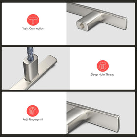Homdiy bathroom closet drawer pulls in brushed nickel resist wear daily.