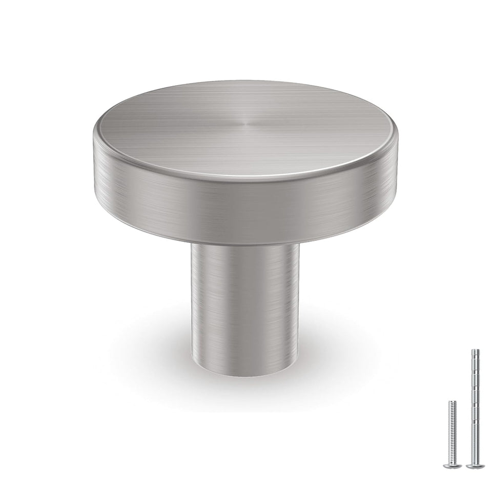 Homdiy brushed nickel cabinet knobs 25-pack with durable, smooth finish