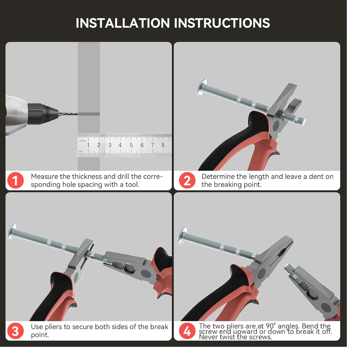 Homdiy installation guide image showing knob mounting on furniture