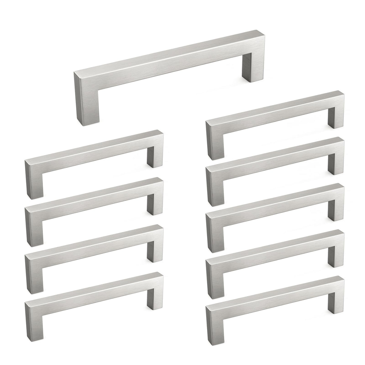 Homdiy cabinet pull close-up in brushed nickel with easy-grip design.