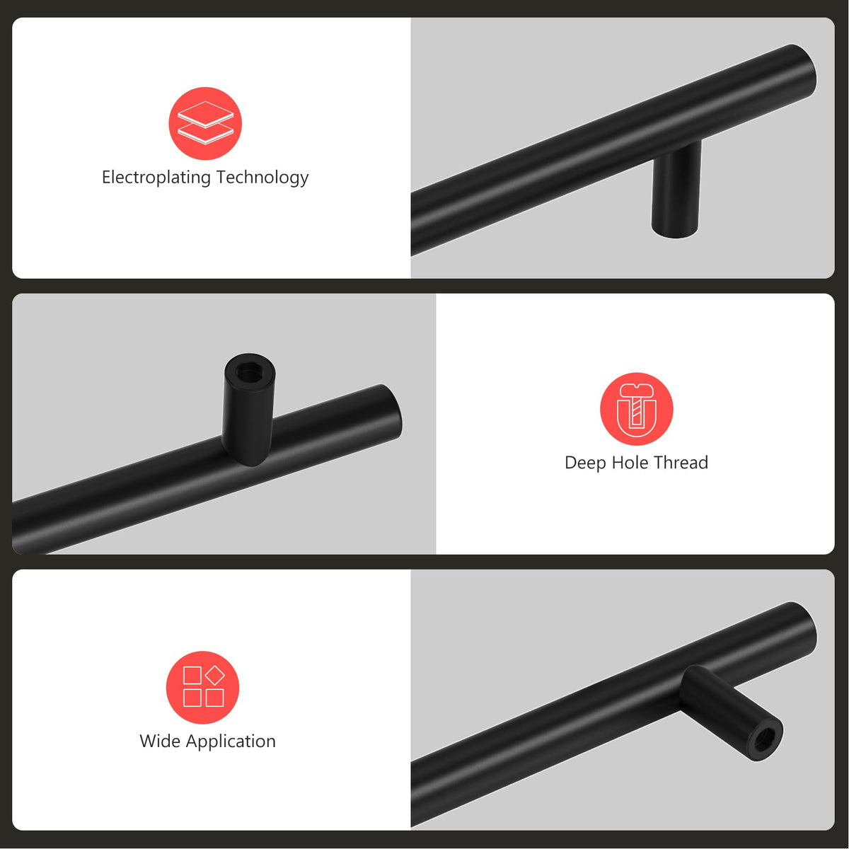 Homdiy cabinet pulls with 32mm height and 12mm width suit many styles.