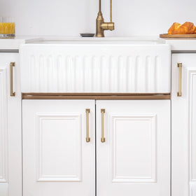 Homdiy champagne bronze cabinet pull, close-up, shows premium finish and crisp edges.