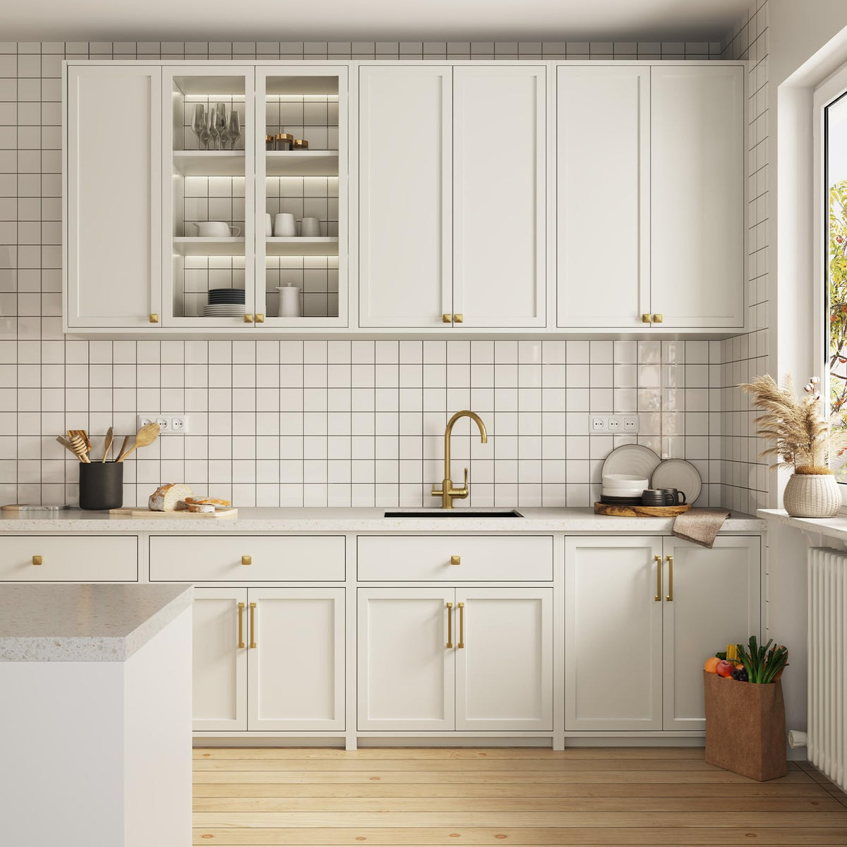 Homdiy champagne bronze cabinet pull, kitchen drawer use, ideal for cabinets and drawers.